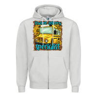 Dove Grey student delivery specialist Zipper Hoodie - NancyCooperArtShop
