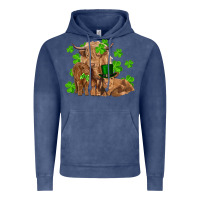 Vintage Denim st patrick's day cow family Vintage Hoodie - RanaPortraitStore