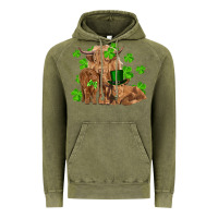 Vintage Olive st patrick's day cow family Vintage Hoodie - RanaPortraitStore