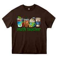 Chocolate Brown math teacher coffee cups Heavy Core Tee - texasbilliewilder