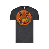Vintage Black horseshoe circle Vintage Tee - JahusDesignShop