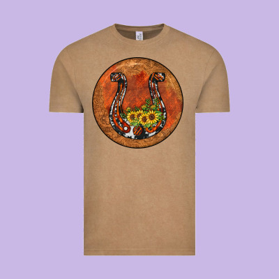 Horseshoe Circle Vintage Tee Designed By Jahusdesignshop