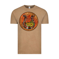Vintage Coffee horseshoe circle Vintage Tee - JahusDesignShop