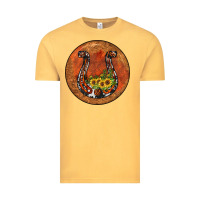 Vintage Mustard horseshoe circle Vintage Tee - JahusDesignShop