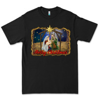 Black merry christmas holy family Premium Tee - RanaPortraitStore