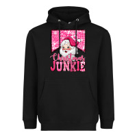 Black pink Christmas junkie Santa Claus Heavyweight Hoodie - Jasminsmagicworld