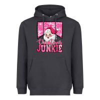 Smoke pink Christmas junkie Santa Claus Heavyweight Hoodie - Jasminsmagicworld