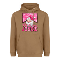 Toasted Coconut pink Christmas junkie Santa Claus Heavyweight Hoodie - Jasminsmagicworld