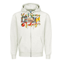 Oatmeal Heather yall gonna learn today Zipper Hoodie - NancyCooperArtShop
