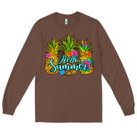 Chestnut hello summer pineapple Long Sleeve Tee - Jasminsmagicworld