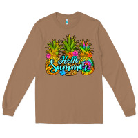 Toasted Coconut hello summer pineapple Long Sleeve Tee - Jasminsmagicworld