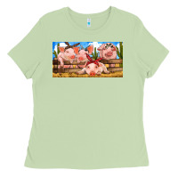 Matcha Pig Farm Ladies Tee - RanaPortraitStore