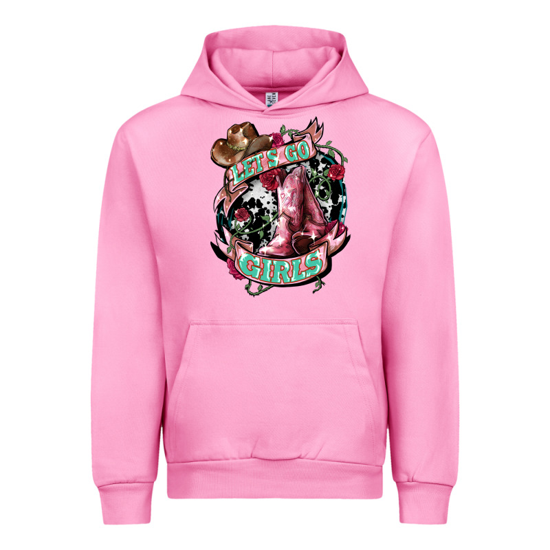 Let's Go Girl's Cowboy Boots Urban Hoodie by HowdyJamesFarm | Teevron