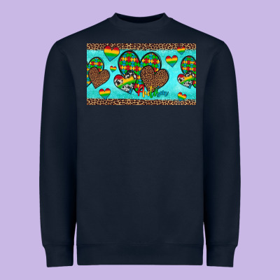 Western Hearts Autism Cup Heavyweight Sweatshirt Designed By Artiststas