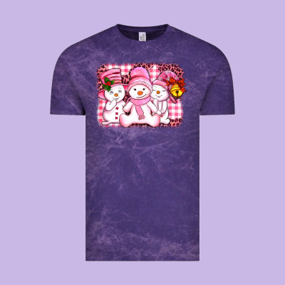 Chillin Pink   With My Snowmies  Ado Vintage Tee Designed By Adodesignshop