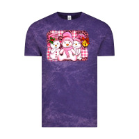 Cloud Purple chillin pink   with my snowmies  ado Vintage Tee - AdoDesignShop