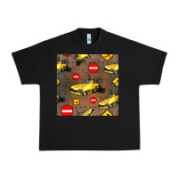 Black asphalt paver seamless pattern Urban Heavy Tee - BundleAndBundleShop