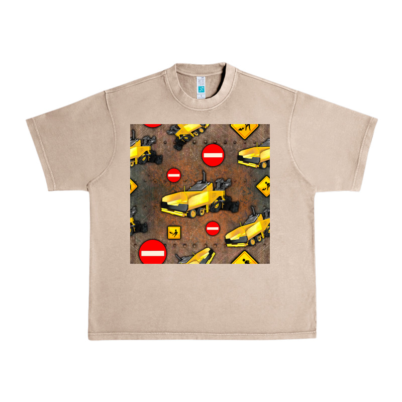 Asphalt Paver Seamless Pattern Urban Heavy Tee by BundleAndBundleShop | Teevron