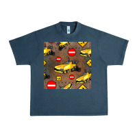 Midnight Navy asphalt paver seamless pattern Urban Heavy Tee - BundleAndBundleShop