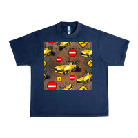 Navy asphalt paver seamless pattern Urban Heavy Tee - BundleAndBundleShop