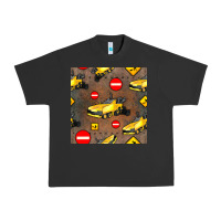 Pigment Black asphalt paver seamless pattern Urban Heavy Tee - BundleAndBundleShop