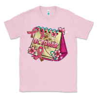 Bubblegum Pink pink cancer ribbon and october calendar Classic Tee - AdoDesignShop