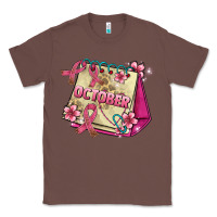 Chestnut pink cancer ribbon and october calendar Classic Tee - AdoDesignShop