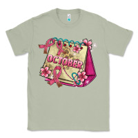 Matcha pink cancer ribbon and october calendar Classic Tee - AdoDesignShop