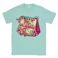 Seafoam pink cancer ribbon and october calendar Classic Tee - AdoDesignShop