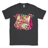 Smoke pink cancer ribbon and october calendar Classic Tee - AdoDesignShop
