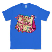 True Royal pink cancer ribbon and october calendar Classic Tee - AdoDesignShop