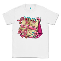 White pink cancer ribbon and october calendar Classic Tee - AdoDesignShop