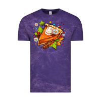 Cloud Purple pumpkin pie with daisies and cinnamon Vintage Tee - AdoDesignShop