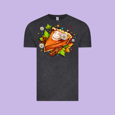 Pumpkin Pie With Daisies And Cinnamon Vintage Tee Designed By Adodesignshop