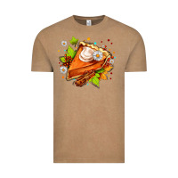 Vintage Coffee pumpkin pie with daisies and cinnamon Vintage Tee - AdoDesignShop