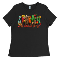 Black spanish teacher Ladies Tee - Zillion Design Studio