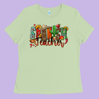 Spanish Teacher Ladies Tee Designed By Zillion Design Studio