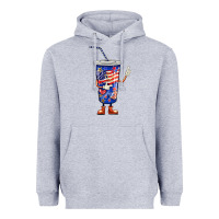 Heather Grey 4th of july coca Heavyweight Hoodie - BarkalooDesign
