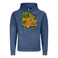 Vintage Denim happy st patrick s day shamrock Vintage Hoodie - Artiststas