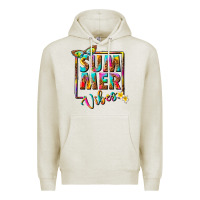 Oatmeal Heather summer vibes Premium Hoodie - NancyCooperArtShop