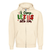 Sandshell o come let us adore him christmas Zipper Hoodie - MaliasSmallBusiness