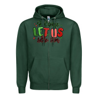 Sports Green o come let us adore him christmas Zipper Hoodie - MaliasSmallBusiness