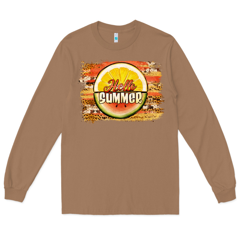 Hello Summer Watermelon Lemon Long Sleeve Tee by Jasminsmagicworld | Teevron