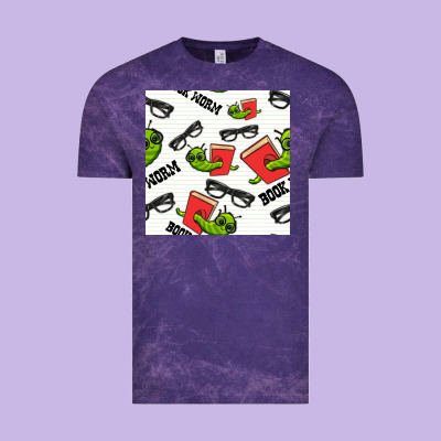 Bookworm Seamless Pattern Vintage Tee Designed By Bundleandbundleshop