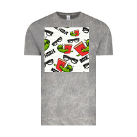 Cloud Rock bookworm seamless pattern Vintage Tee - BundleAndBundleShop
