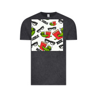 Vintage Black bookworm seamless pattern Vintage Tee - BundleAndBundleShop