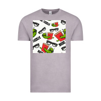 Vintage Zinc bookworm seamless pattern Vintage Tee - BundleAndBundleShop