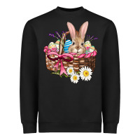 Black easter bunny and basket Heavyweight Sweatshirt - AdoDesignShop