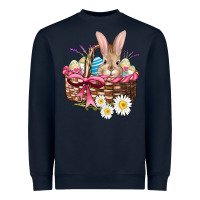 Navy easter bunny and basket Heavyweight Sweatshirt - AdoDesignShop