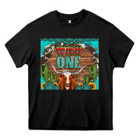 Black wild one longhorn gemstones cactus and sunflowers Heavy Core Tee - Artiststas
